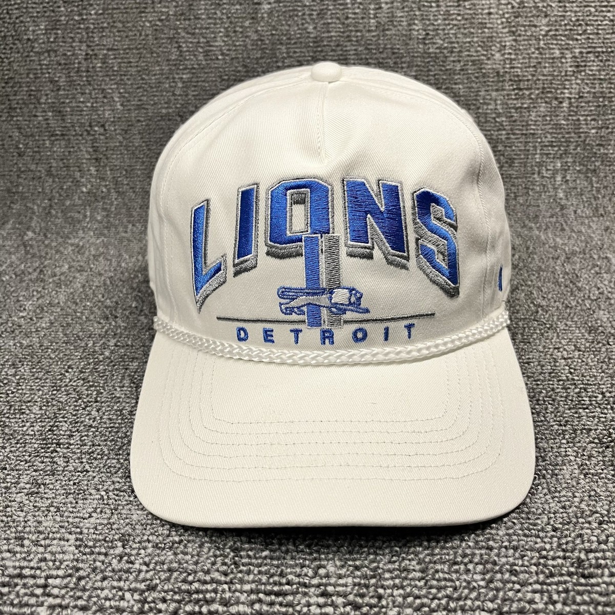 Detroit Lions '47 Brand Roscoe Hitch Rope Snapback Hat White Green Underbrim