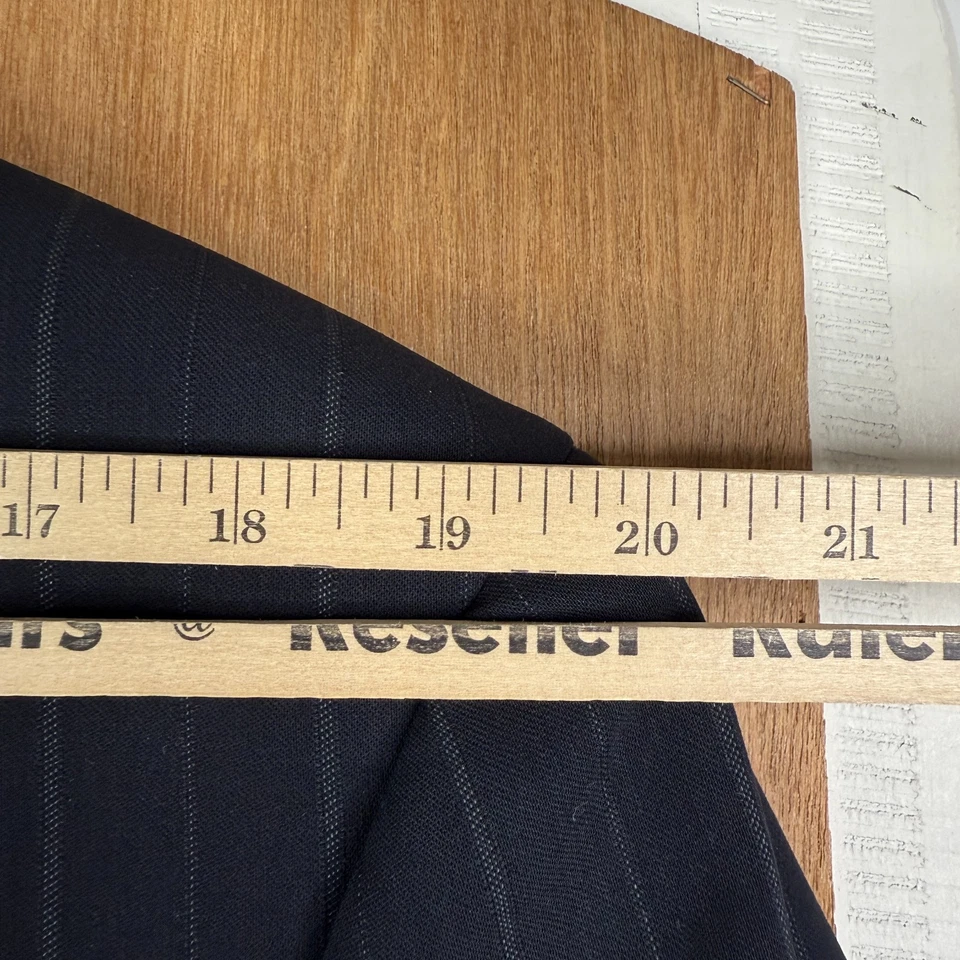 Giorgio Armani Suit Mens 42S Navy Blue Pinstripe 3 Button Wool Canvas Pant 32x29 - image 4 of 4