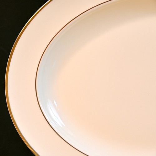 Royal Doulton Oval Platter Tray 13 5/8"X10 5/8" Heather H5089 Gold on Ivory 1998 - Picture 4 of 9