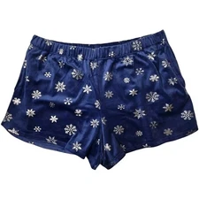 Apt. 9 Chic Velvet Snowflake Lounge Pajama Shorts - XL Holiday