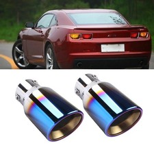 2x Exhaust Pipe Tip Rear Tail Throat Muffler Stainless For Chevrolet Camaro 2x Exhaust Pipe Tip Rear Tail Throat Muffler Stainless For Chevrolet Camaro