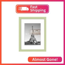 upsimples 8.5 By 11 Picture Frame, Display Pictures 6x8 with Mat or 8.5 x 11 Wit