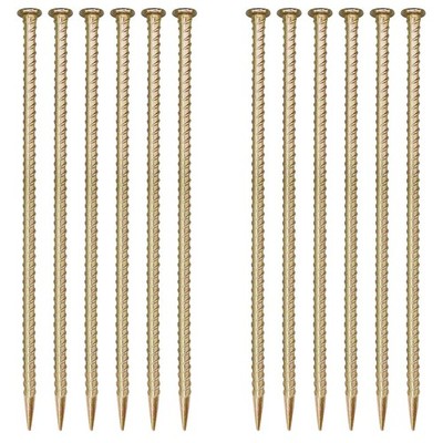 16'' Galvanized Steel Rebar Stakes 12 Pack Heavy Duty Ground Anchors