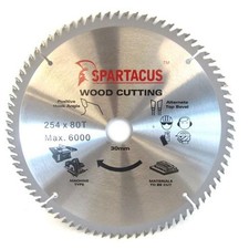 Spartacus Wood Cutting Saw Blade 254 mm x 80 Teeth x 30mm Ryobi ETS1525C ETS1825