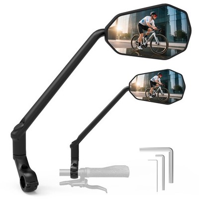 Langer Fahrradspiegel, [HD großer Weitwinkel] [rechts 1 Stück] Diyife Fahrrad Rückspiegel