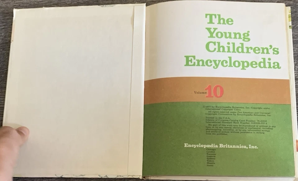 RARE! 1st Vtg HC Edit. Vol. 10 The Young Children’s Encyclopedia Book 1977 GOOD! - Image 2 of 4