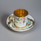 SUPERBE TASSE EN PORCELAINE FINE DÉCOR SÈVRES DORURE A L’OR 19EME