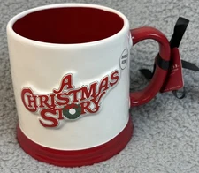 RAE DUNN Mug A CHRISTMAS STORY OH FUDGE Holiday 24 oz Cup Double Sided