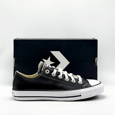 NEW Men CONVERSE Chuck Taylor ALL STAR Low Leather BLACK 132174C