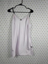 Victorias Secret Silky Satin Bow Chemise Slip Lingerie Sleep Dress LARGE