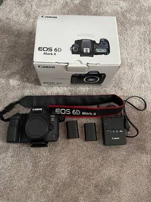 Canon EOS 6D Mark II Kameragehäuse, Schwarz Sehr Wenige Auslösungen Wie Neu OVP