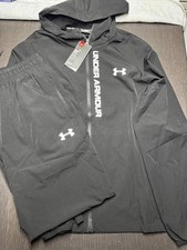  Under Armour Tracksuit/Anzug Set – Black – Size L – Full Zip Hoodie & Pants 