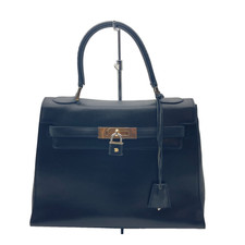 Bally Hand Top handle Bag Classic Black Leather 28cm Authentic