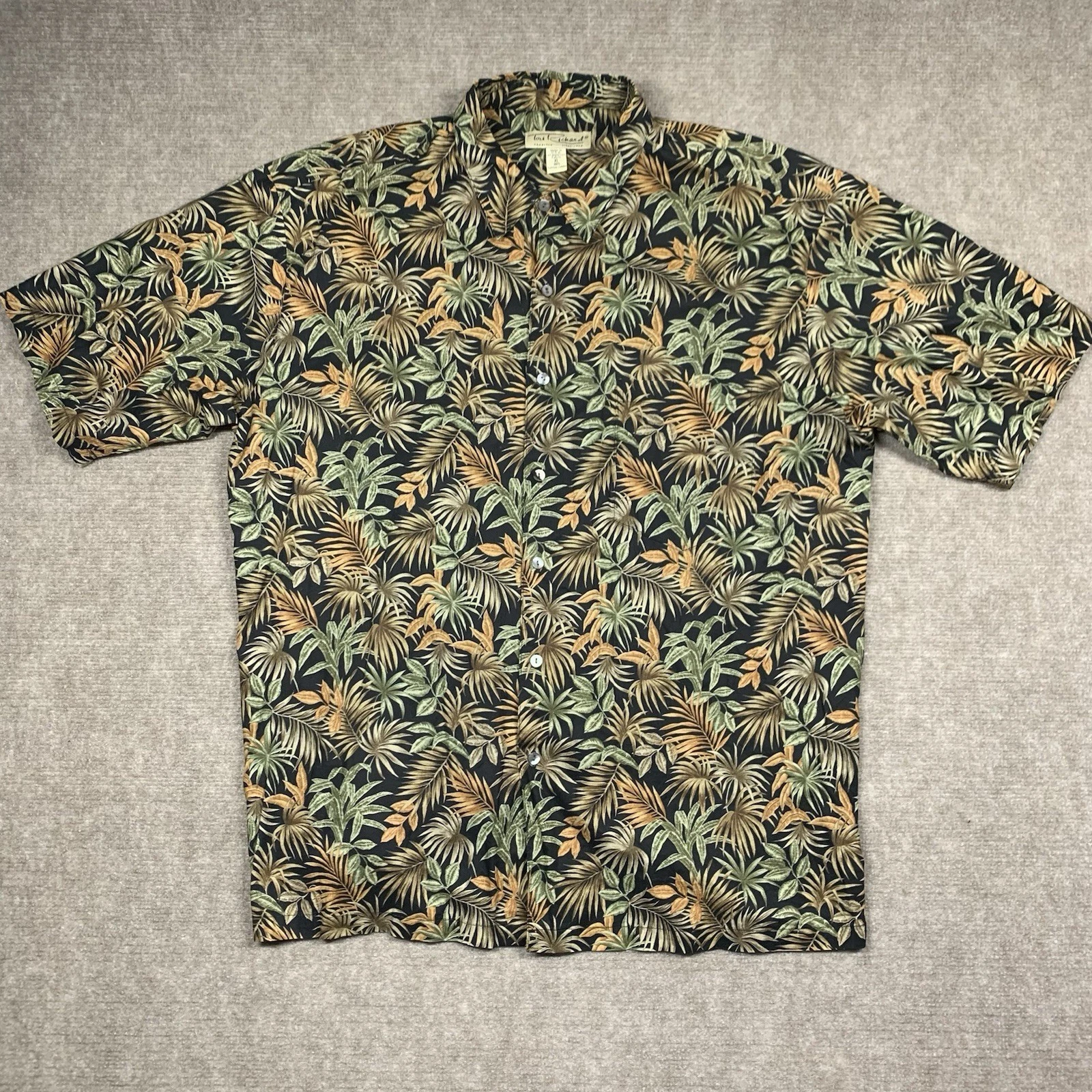 Tori Richard Hawaiian Shirt Mens XL Multicolor Floral Cotton Lawn Short Sleeve