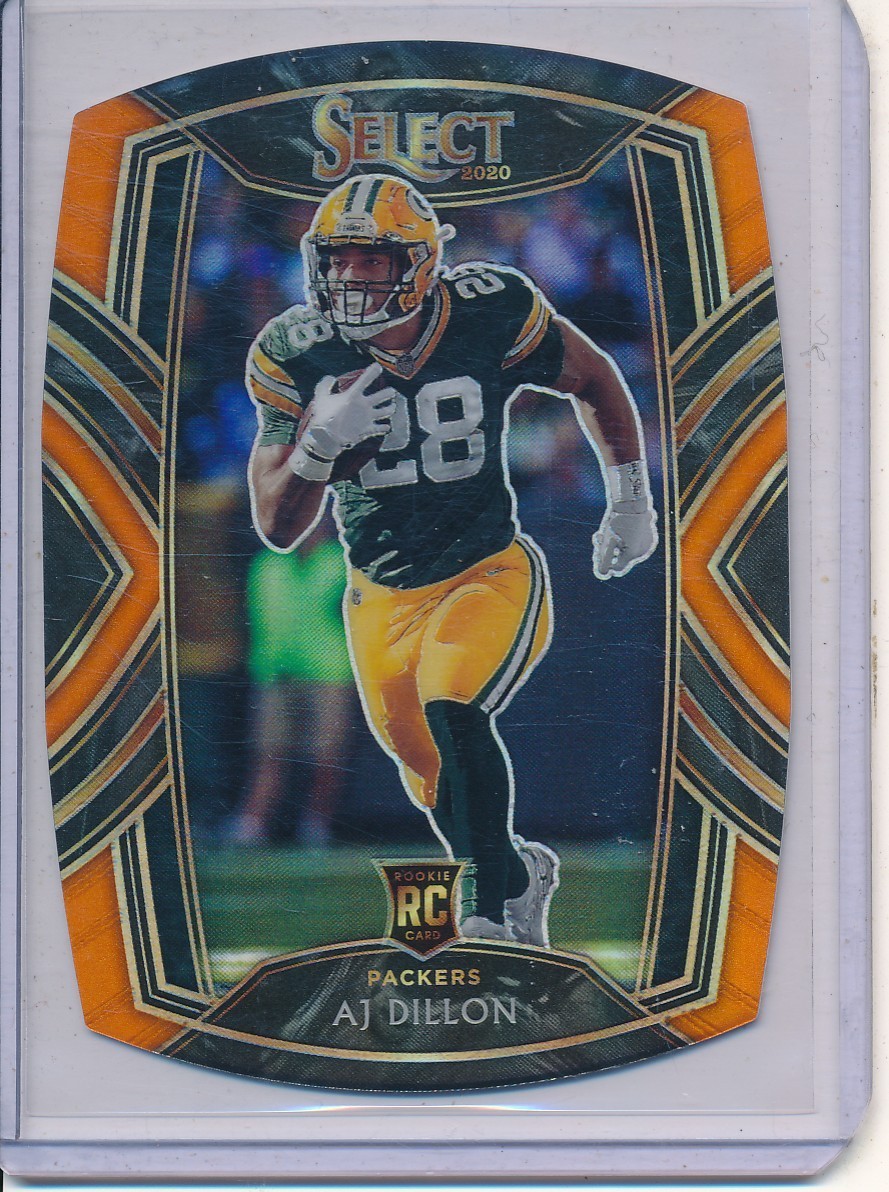 AJ Dillon 2020 Panini Select Rookie #265 Orange Prizm Die-Cut Packers Rc