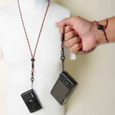 Exclusive Camera Strap Blue/Orange Paracord – Wrist & Lanyard Options
