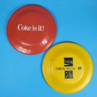 2 VTG 80's Coca Cola & Domino's Pizza Promo 9" Frisbee Ad Topper Line USA Coke