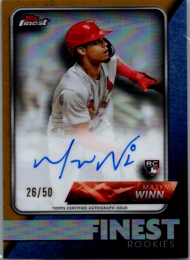 2024 Finest #FR-MW Masyn Winn Finest Rookies Design Auto Gold Refractors #/50