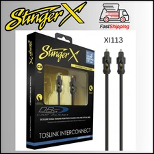 STINGER XI113 / X1 SERIES - 3 FT. TOSLINK FIBEROPTIC INTERCONNECT CABLE  *NEW*