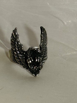 #ad #ad Stainless Steel Soaring Eagle Ring – 3D Winged Design – Patriotic Biker Style $11.99