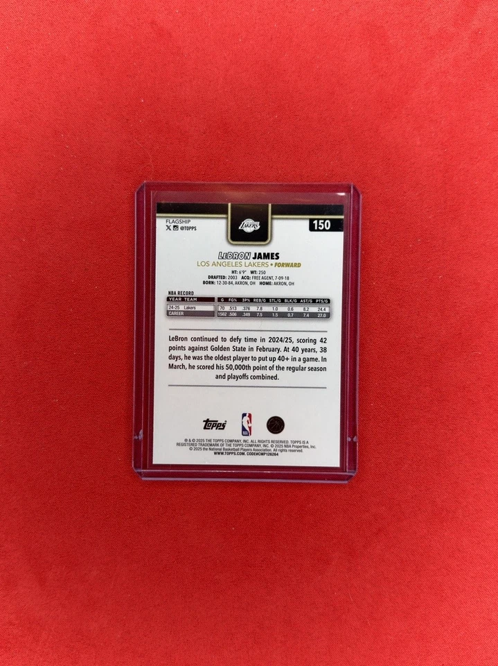 2025/26 Topps Basketball Lebron James 150 Blackout Parallel Target Exclusive - Image 2 of 2