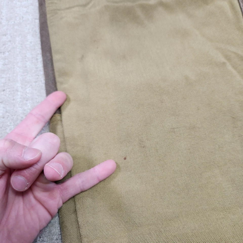 Pantalones Wrangler Vintage Hombres 40x32 Doble Frontal Cepillo Protector Popper Lona Marrón Foto 3 de 4