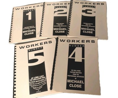 5 Set WORKERS NUMBER 1-5 Repertoire by Michael Close **EACH BOOK IS SIGNED**