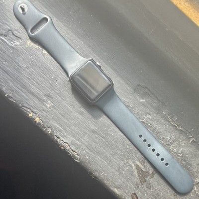 Apple Watch Series 1 38mm Aluminum Black Case Black Silicone Band 8GB HRM