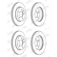 2X Jurid Bremsscheiben Vorne 303Mm BelÜFtet Passend FÜR VW Amarok | 562722JC-1