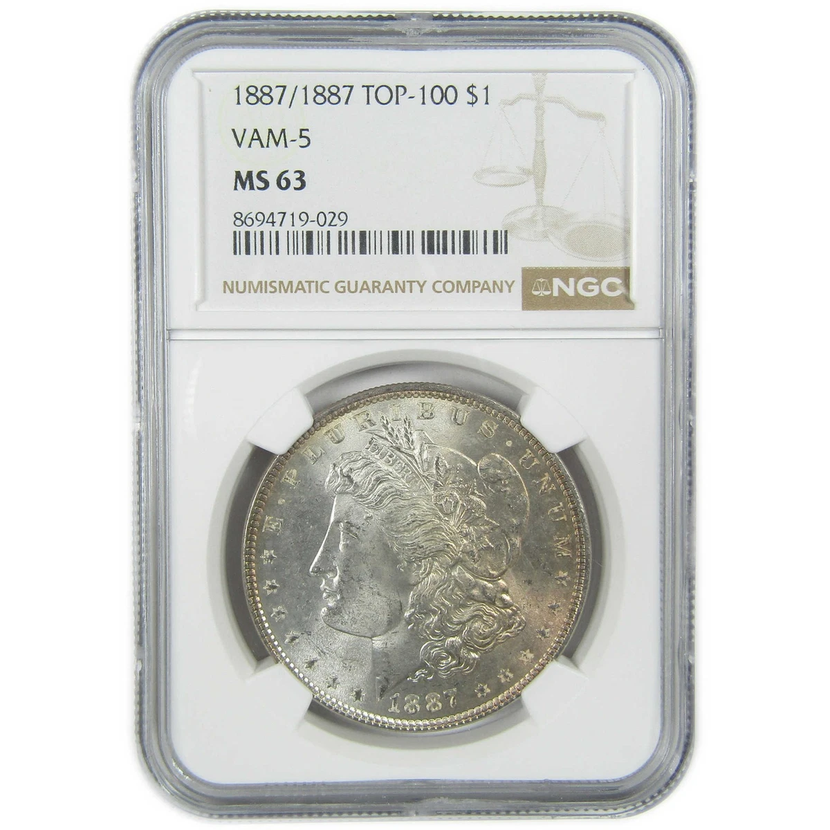 MS 63 Graded 1887 Year Morgan US Dollars (1878-1921) for sale | eBay