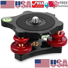  /- 5  Precision Adjustment Photography Tripod Leveler Tri-Wheel Leveling Head