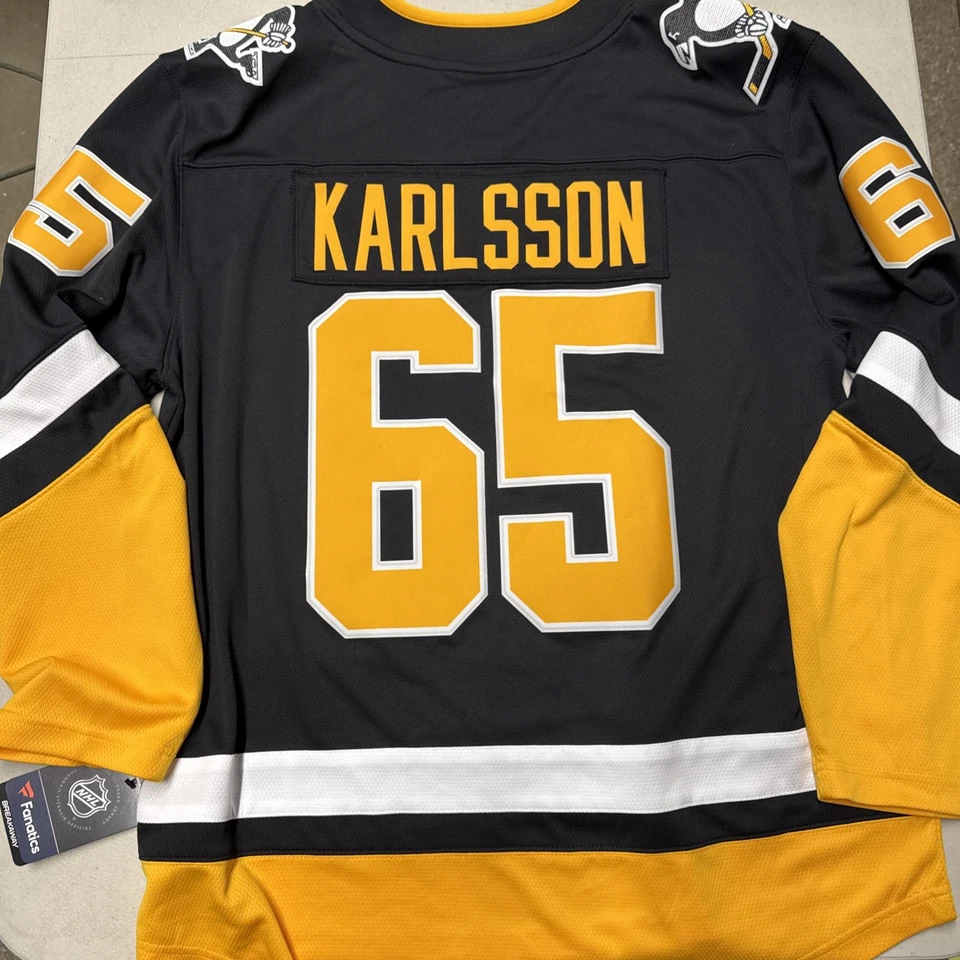 Camiseta deportiva Karlsson de los Pittsburgh Penguins #65 Foto 4 de 4