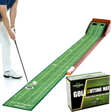 Putting Green Indoor,Golf Putting Mat with Auto Ball Return,Premium Crystal Velv