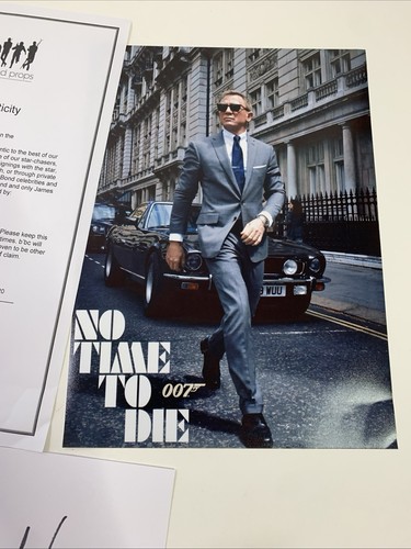 Daniel Craig Photo W/ Card Autograph No Time To Die James Bond W/ COA - Picture 5 of 5