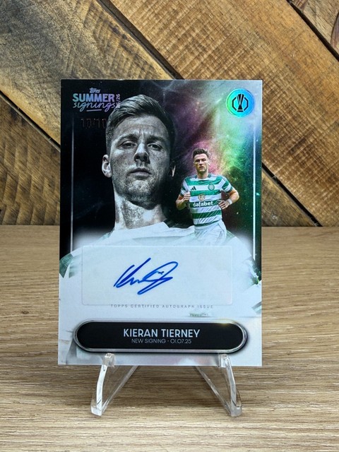2025-26 Topps Summer Signings Kieran Tierney Auto /10 Black Autograph