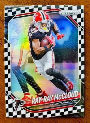2025 Panini Prizm #34 Ray-Ray McCloud Black & White Checker Falcons Checkerboard
