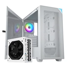 VETROO AL800 White E-ATX / ATX  Full Tower Gaming PC Case w/ 1000W Power Supply