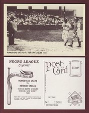 #67-B 1943 BUCK LEONARD~Leon Ruffin~Pops Turner ~ Negro Leagues sepia postcard