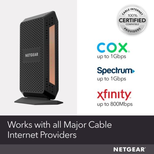 NETGEAR CM1000 Nighthawk DOCSIS 3.1 Cable Modem with Power Cord & Ethernet Cable - Picture 3 of 6