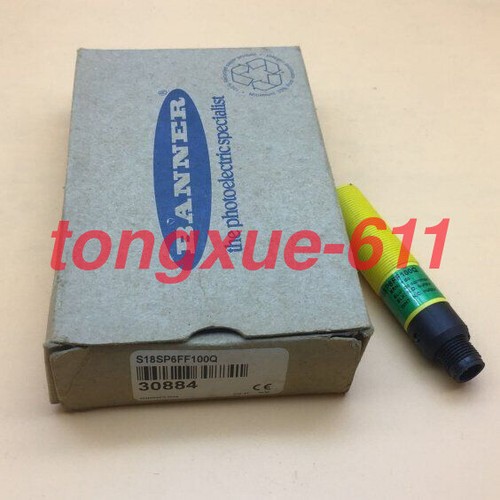 New 10-30VDC 100mm For Banner S18SP6FF100Q Photoelectric Switch Sensor PNP