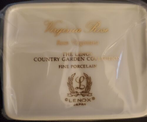 Lenox Country Garden Collection Virginia Rose Porcelain Trinket Box New - Picture 2 of 7