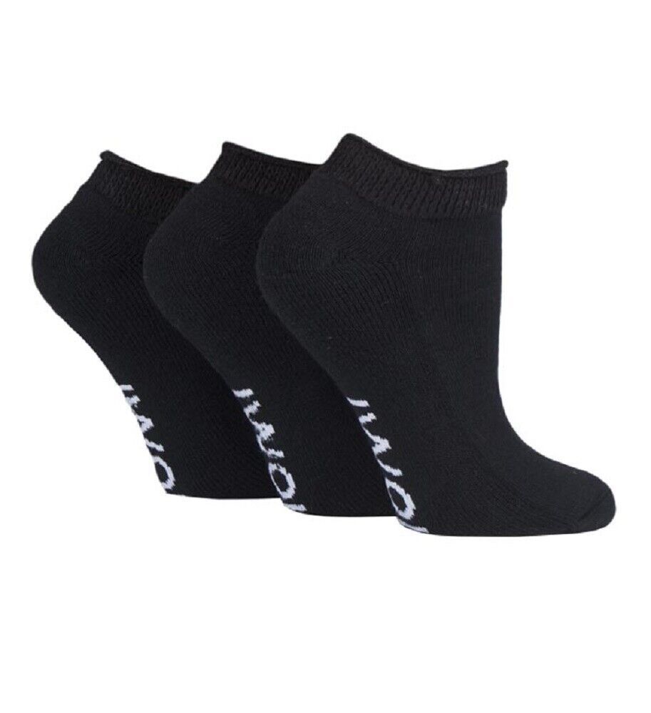 IOMI 3 Pairs Extra Wide Loose Cotton Trainer Diabetic Socks for