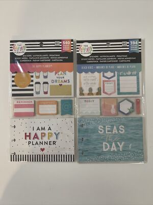 The Happy Planner Sticker Book Beach Vibes And The Happy Planner Themes Lot Of 2