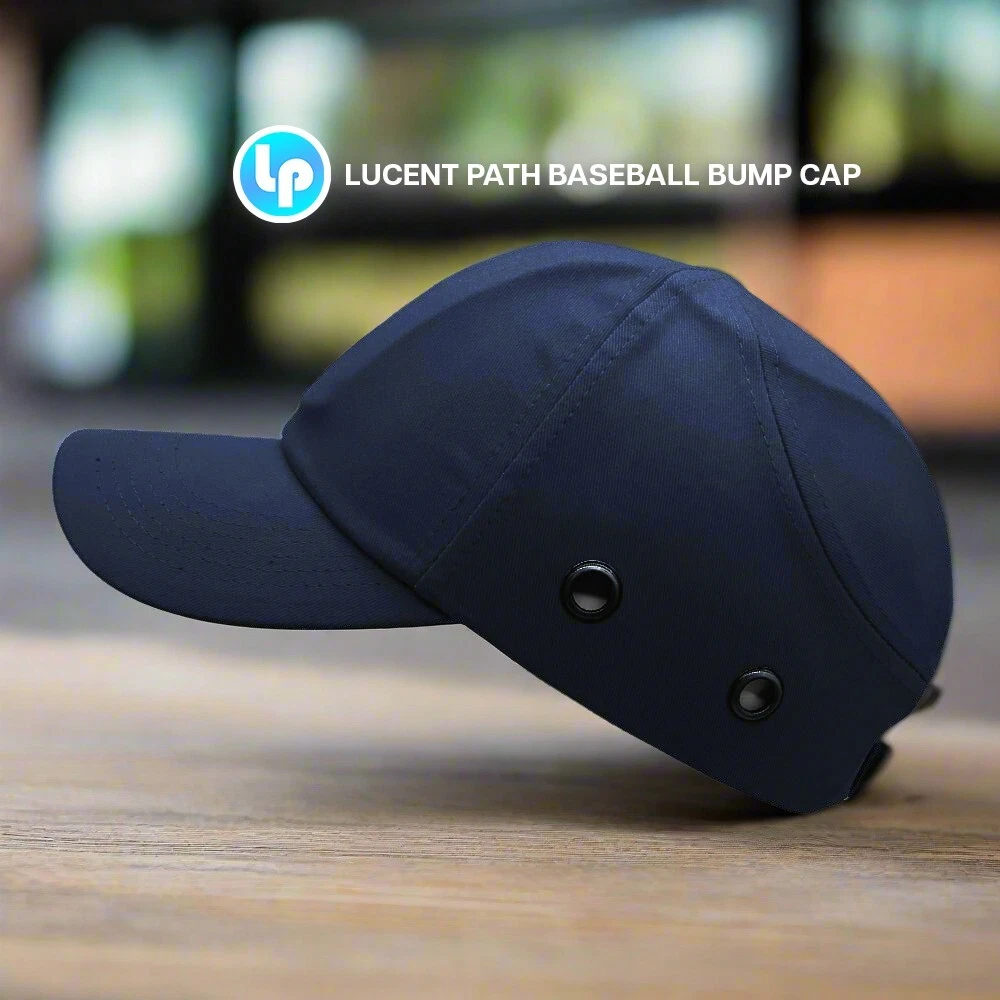 Lucent Path Blue Baseball Bump Cap - Safety Hard Hat Head