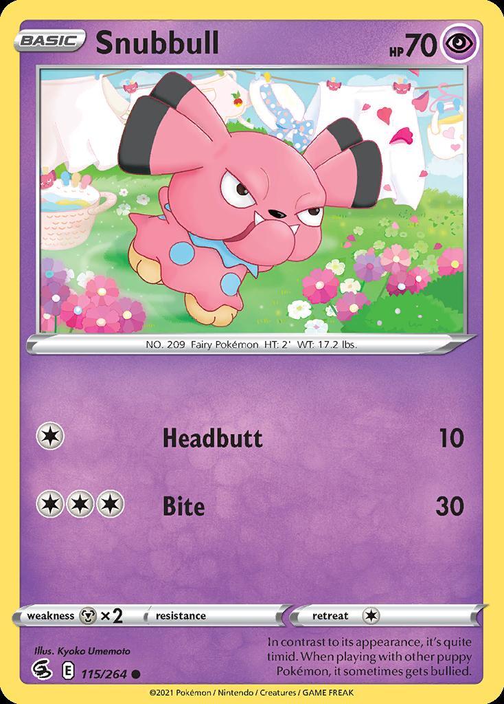 Pokemon Snubbull (115/296) Fusion Strike LP REVERSE HOLO