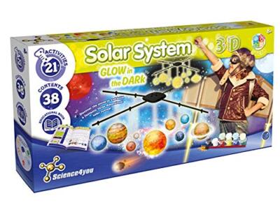 Science 4 You SY613034.0035 Solarsystem 3D GITD, STEM Science Spielzeug Kit für 