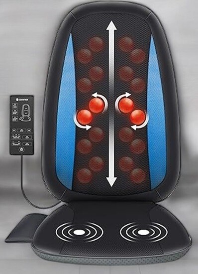 Cojín de asiento de masaje Shiatsu con calor, cojín de masaje Shiatsu masajeador de espalda