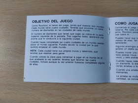 Caja y manual de reemplazo de Boulder Dash NES