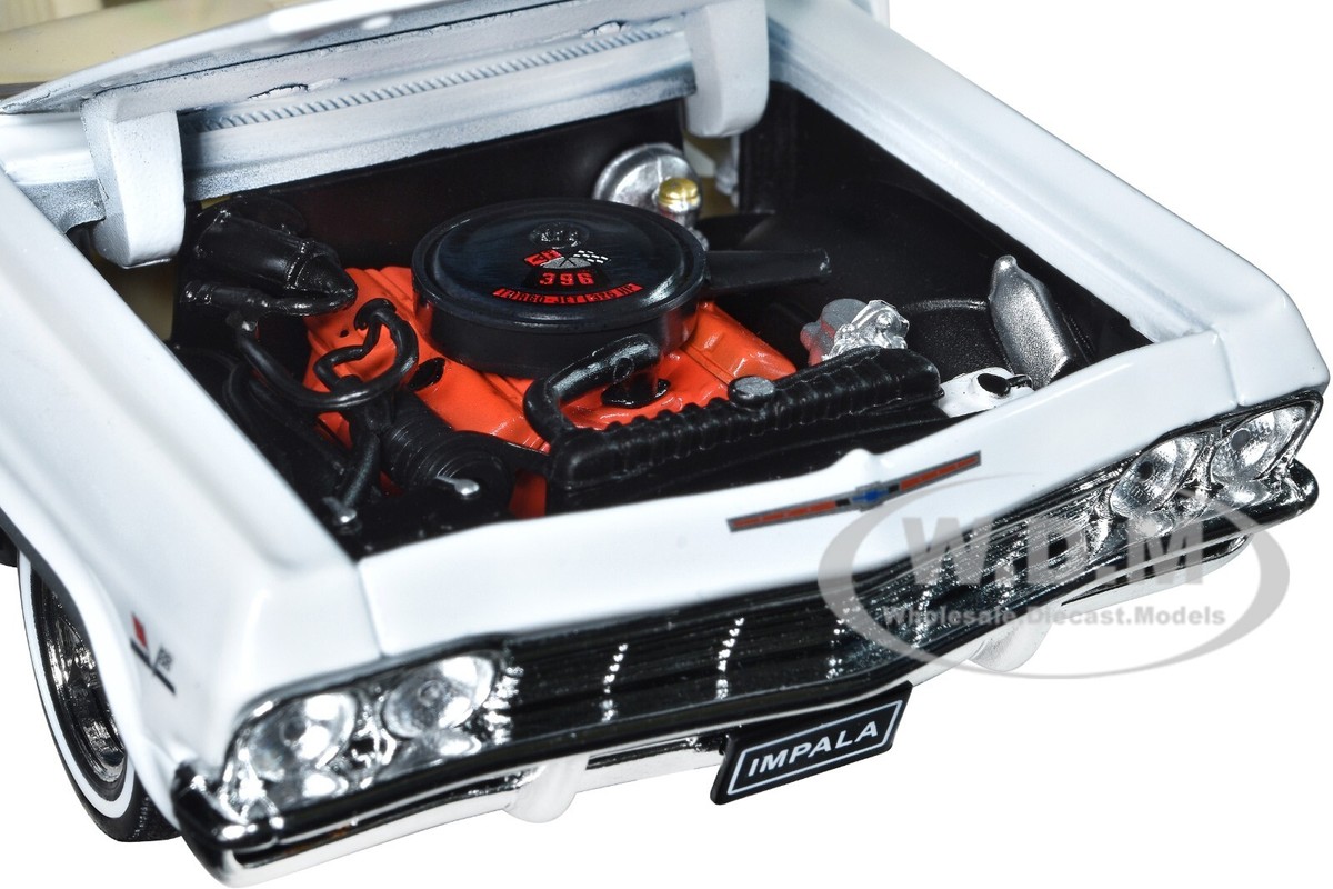 Maquette Voiture Chevrolet Impala SS 396 Lowrider 1965 Noire 1:24 - Welly Neuve