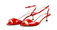 Luxus Prada Slig Pumps Schuhe Sandalen 1X576E Rot Neu 37 37,5